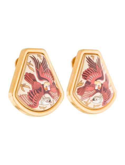 hermes earrings enamel.